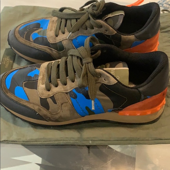 Valentino camo rockrunners sneakers green-orange - Picture 2 of 5